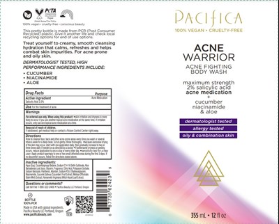 Acne Warrior Body Wash Label (Acne Warrior Body Wash)